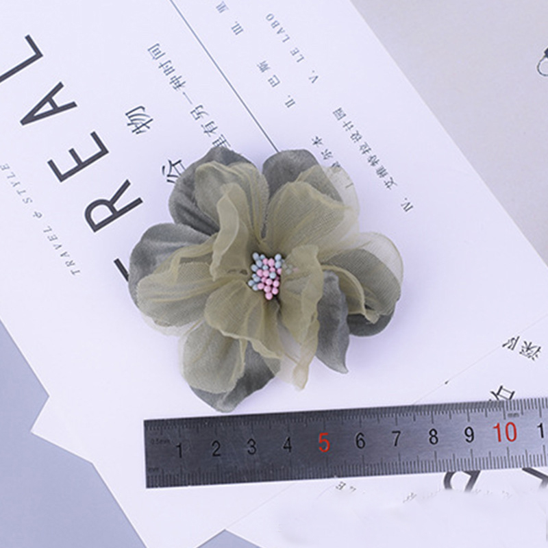 10pcs 8colors Mini Chiffon Fabric Flower For Wedding Invitation Artificial Flowers Dress Decoration - 6