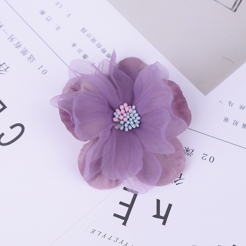 10pcs 8colors Mini Chiffon Fabric Flower For Wedding Invitation Artificial Flowers Dress Decoration - 3