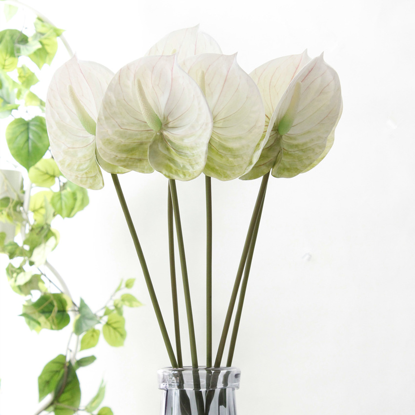 3d Lifelike Multicolor Anthurium Artificial Plant Indoor Faux Flower For Home Decor Wedding Party Decoration - 10