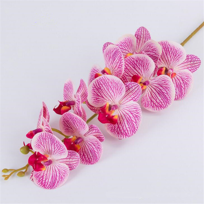 Real Touch Artificial Phalaenopsis Orchid Stem Latex Butterfly Orchids Lifelike Silicone Flower Plant - 11