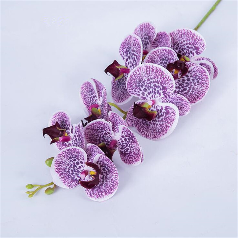 Real Touch Artificial Phalaenopsis Orchid Stem Latex Butterfly Orchids Lifelike Silicone Flower Plant - 8