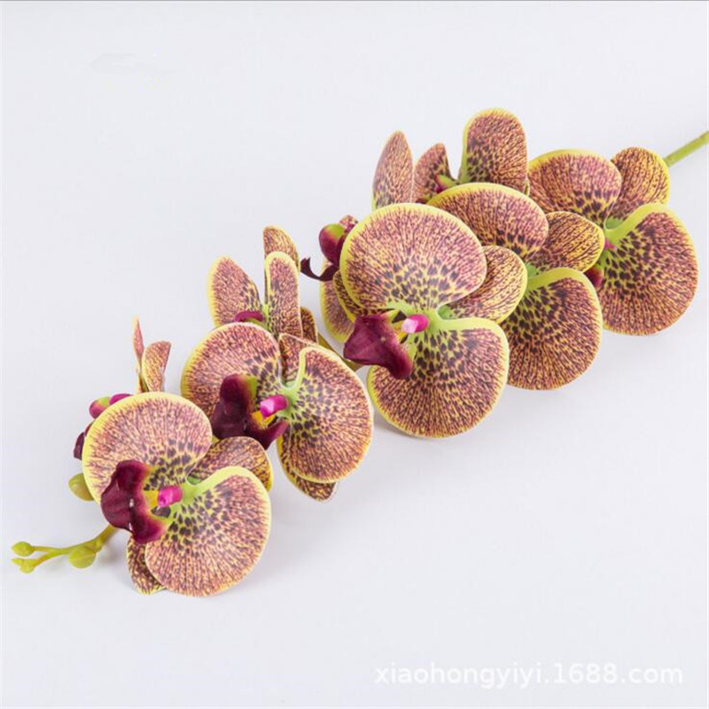 Real Touch Artificial Phalaenopsis Orchid Stem Latex Butterfly Orchids Lifelike Silicone Flower Plant - 5