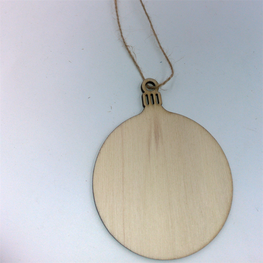 10pcs Wooden Tags Christmas Balls Decor Art Crafts Ornaments Diy Scrapbooking Home - 4