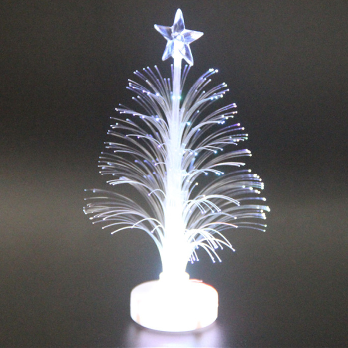 Colorful Led Fiber Optic Mini Christmas Tree With Star Topper Batterypowered Decoration - 6