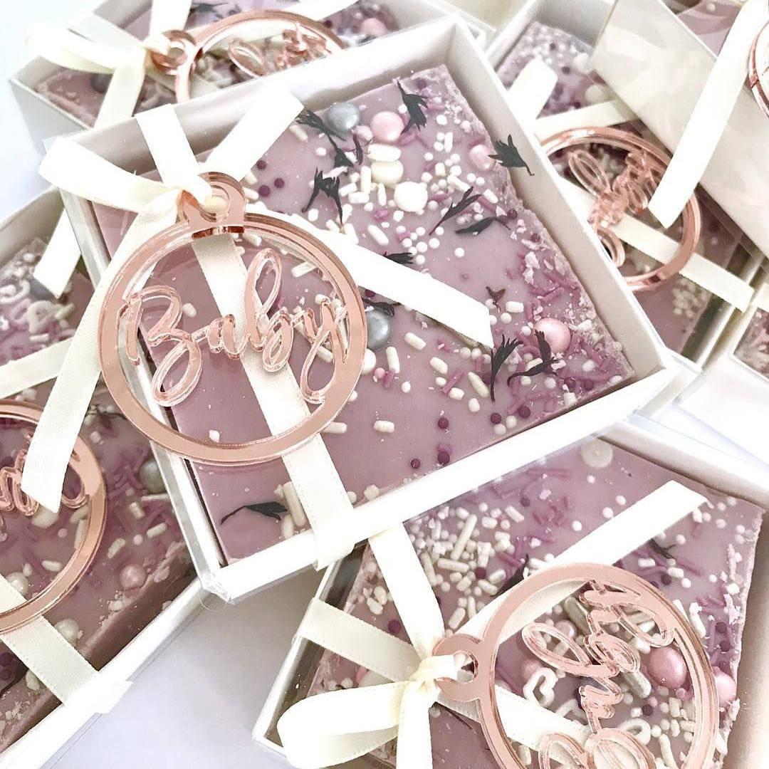 50pcs Customized Laser Cut Baby Name Round Decoration For Baptism Christening Circle Tags Bags Favor No Box Ribbon - 4