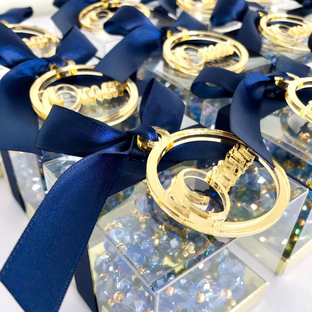 50pcs Customized Laser Cut Baby Name Round Decoration For Baptism Christening Circle Tags Bags Favor No Box Ribbon - 3