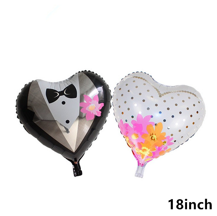 Bride And Groom Wedding Balloons Love Foil Helium Decorations For Anniversary Adult Birthday Party Events - 4