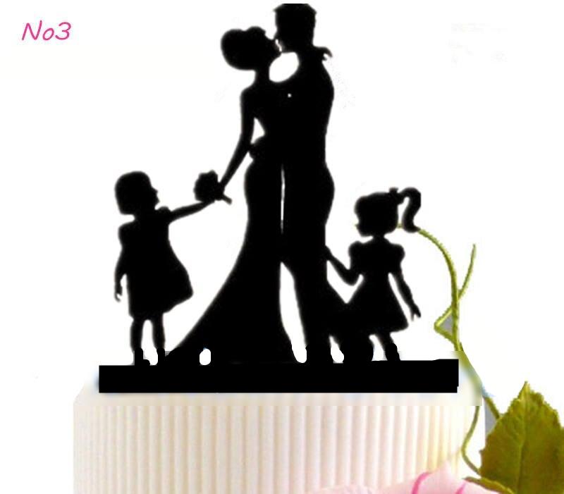 Rustic Family Wedding Cake Topper Bridal Shower Birthday Anniversary Party Decorations Unique Kids Gift - 2