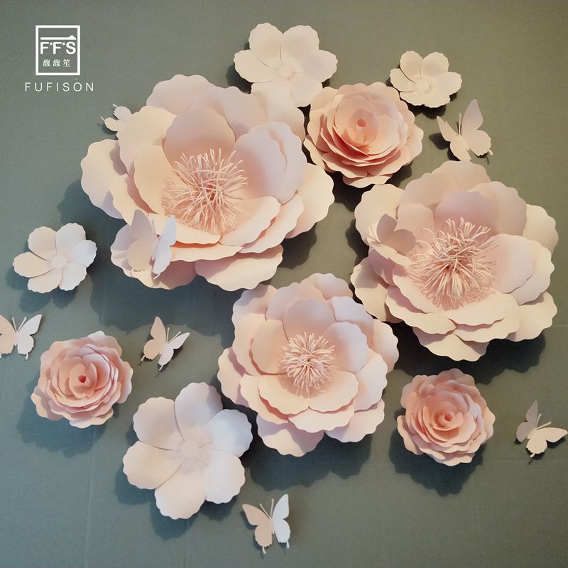 Elegant White Paper Flower Wall Art