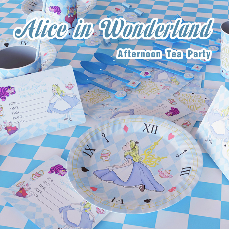 Disposable Alice In Wonderland Theme Birthday Party Cake And Cupcake Topper For Girls Decoration - 2