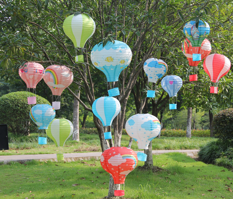 1pc White Hot Air Balloon Paper Lantern Chinese Wishing Decor For Weddings Kids Birthday Parties Home Decorations 10 12 14 16inch - 19