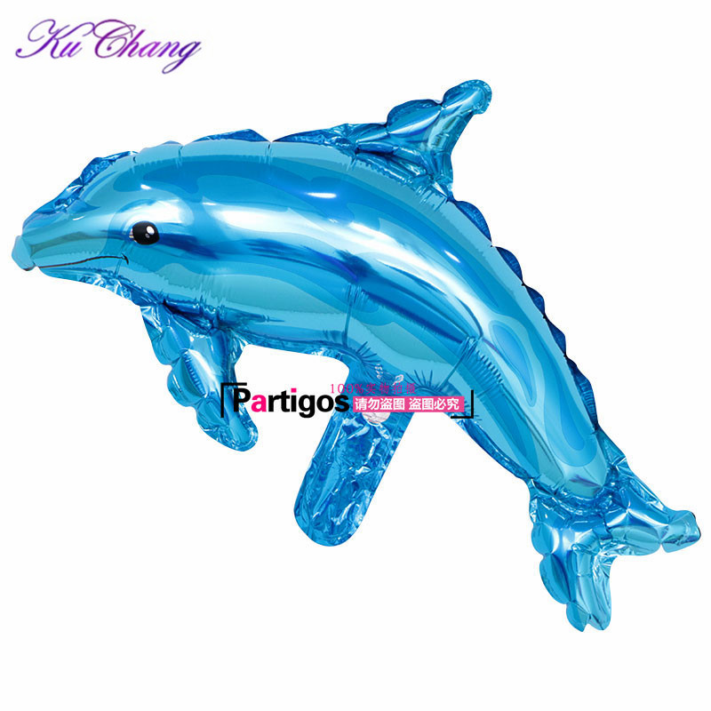 10pcs Underwater Theme Foil Balloons Mini Seahorse Shark Clown Fish For Kids Birthday Party Decoration - 6