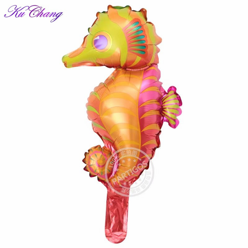 10pcs Underwater Theme Foil Balloons Mini Seahorse Shark Clown Fish For Kids Birthday Party Decoration - 4