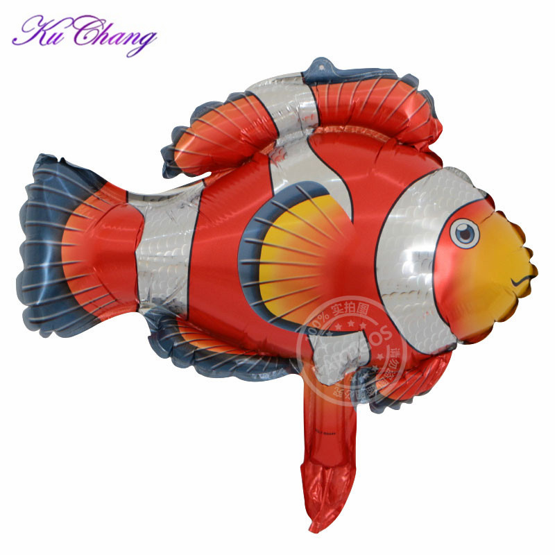 10pcs Underwater Theme Foil Balloons Mini Seahorse Shark Clown Fish For Kids Birthday Party Decoration - 3