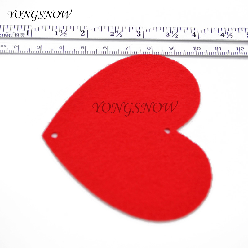 Romantic 16 Hearts Love Garland Nonwoven Valentine Ornaments For Home Wedding Party Decorations - 12