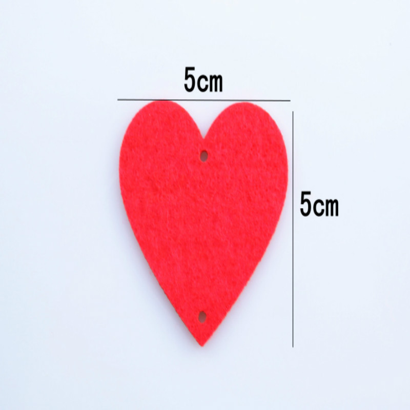 Romantic 16 Hearts Love Garland Nonwoven Valentine Ornaments For Home Wedding Party Decorations - 2