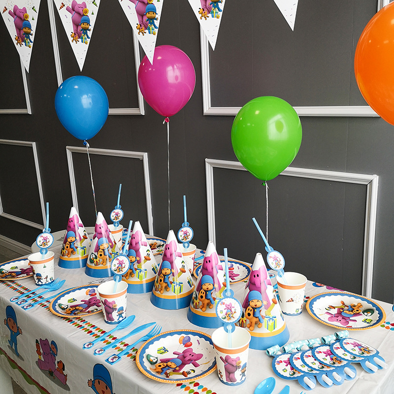 Pocoyo Party Children Theme Birthday Decoration Newborn Baby Shower Products Disposable Cups - 5