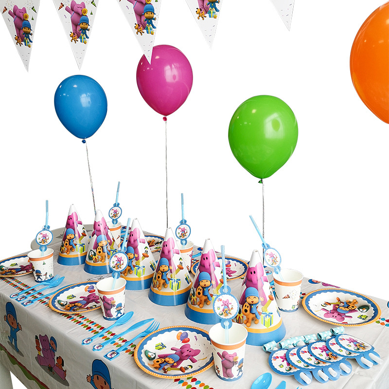 Pocoyo Party Children Theme Birthday Decoration Newborn Baby Shower Products Disposable Cups - 3