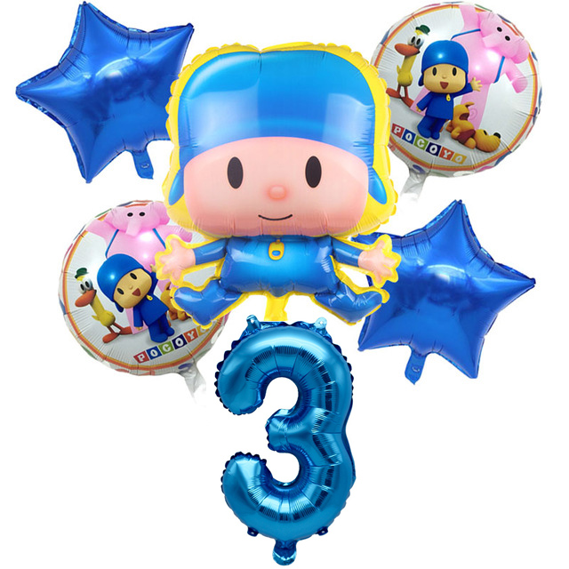 Pocoyo Theme Birthday Party Decoration Kit Newborn Baby Shower Disposable Cups And Accessories - 7