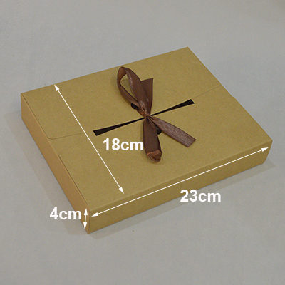 10 Pcs Large Luxury Kraft Cardboard Candy Gift Box With Custom Logo And Ribbon Blackwhite - 2