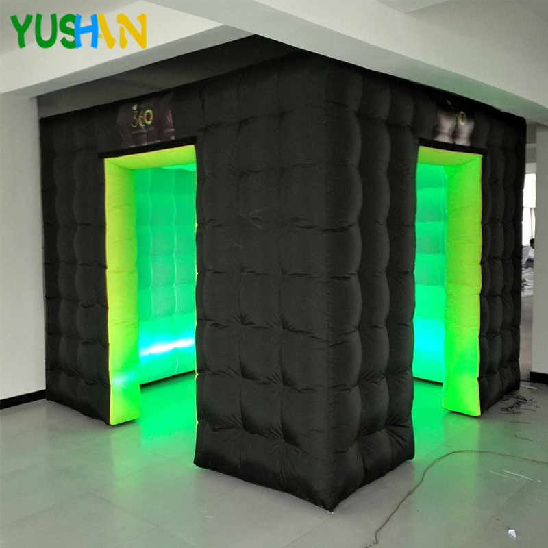 10ft Large Inflatable Photo Booth With Led Lighting Customizable Logos For Events And Gatherings - 3