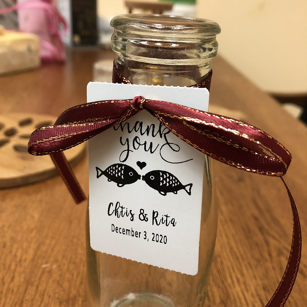 100 Pcs Set Personalized Favor Tags Custom Wedding With Hole Your Logo Text Thank You Handmand Labels 4x6cm - 2