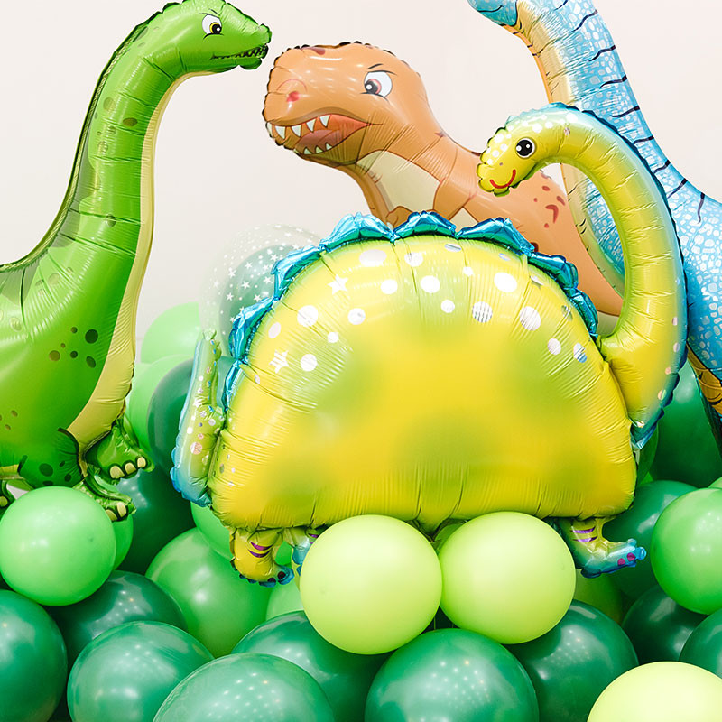 1pcs Large Dinosaur Foil Balloon Animalthemed Birthday Party Decorations Perfect For Kids 1 Year Girl Celebrations - 4