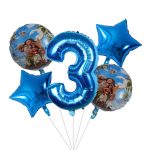 5pcs Lot Moana Balloons 30 Inch Blue Number Balloon Cute Princess Theme Birthday Party Decoration Kids Toys Gifts - 4