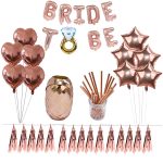 Rose Gold Bride To Be Letter Foil Balloon Diamond Ring Bachelorette Hen Party Decoration Weeding Bridal Shower - 5