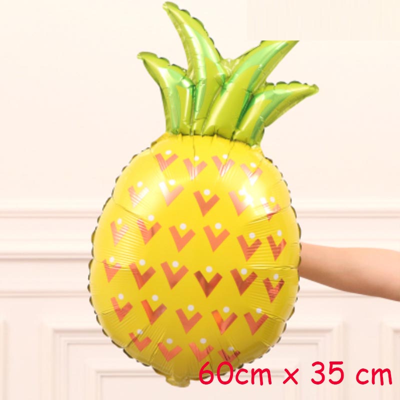 10pack Foil Helium Fruit Balloons 18 Watermelon Strawberry Pineapple Orange Summer Party Decorations Kids Toy - 6