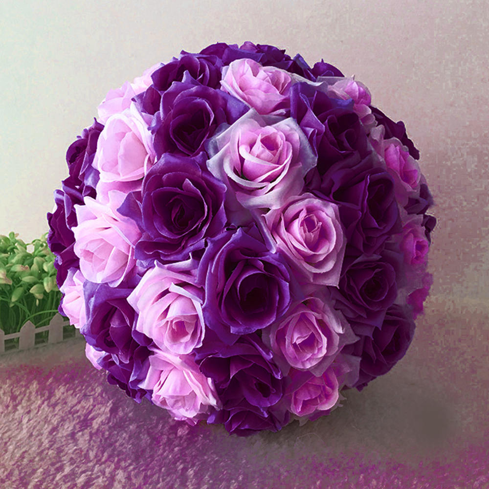 Romantic Silk Rose Flower Balls Wedding Kissing Ball Decorations Home And Party Accessories - 9