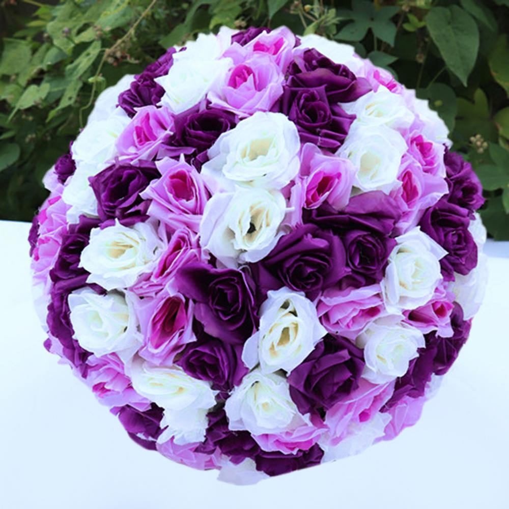 Romantic Silk Rose Flower Balls Wedding Kissing Ball Decorations Home And Party Accessories - 7