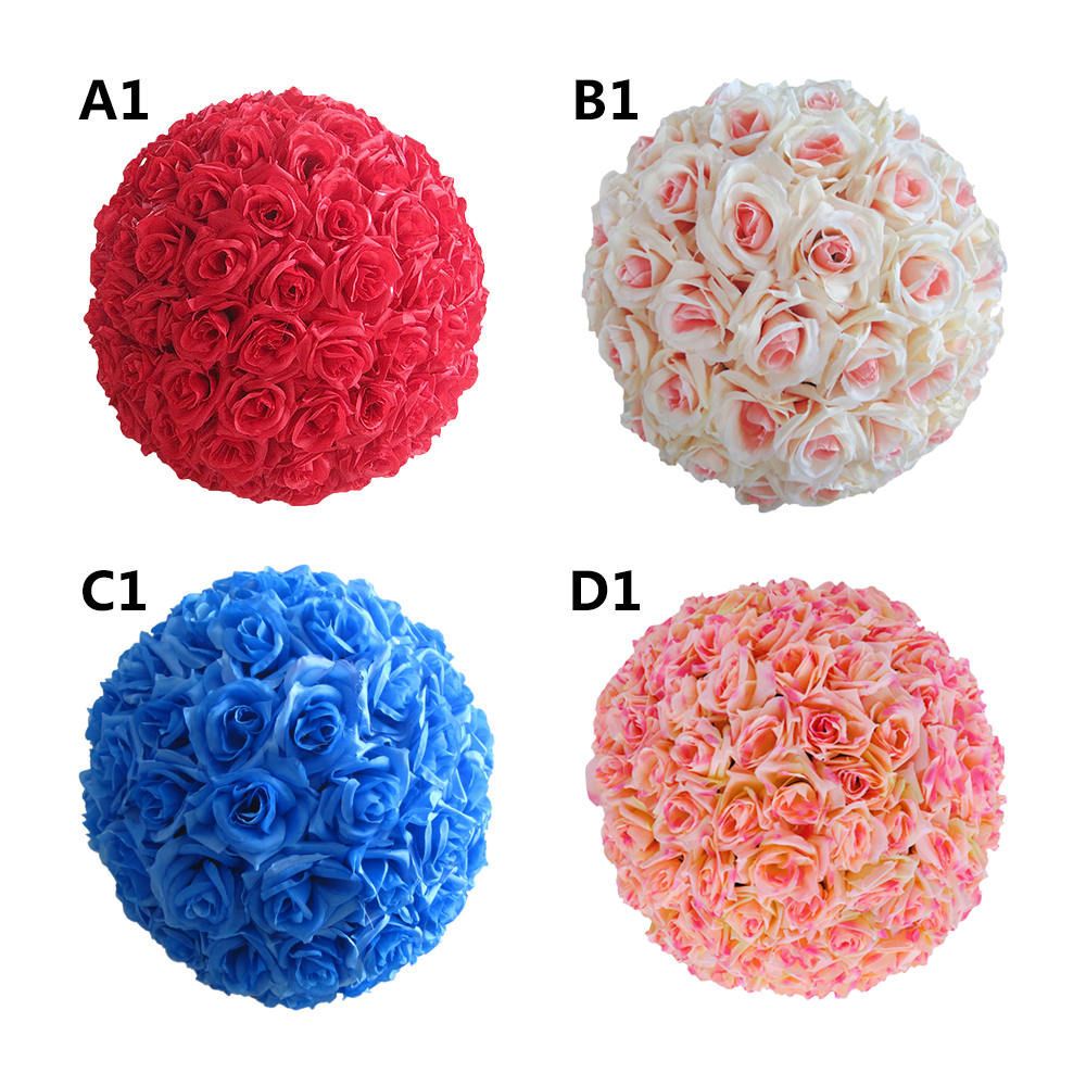 Romantic Silk Rose Flower Balls Wedding Kissing Ball Decorations Home And Party Accessories - 1