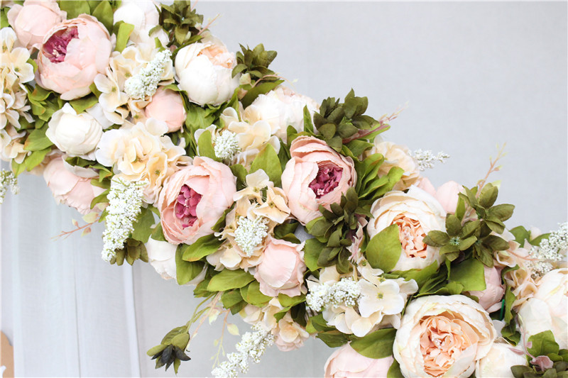 35cm Artificial Flower Ball 1m Peony Row Wedding Centerpieces Arch Table Decor Supply - 14