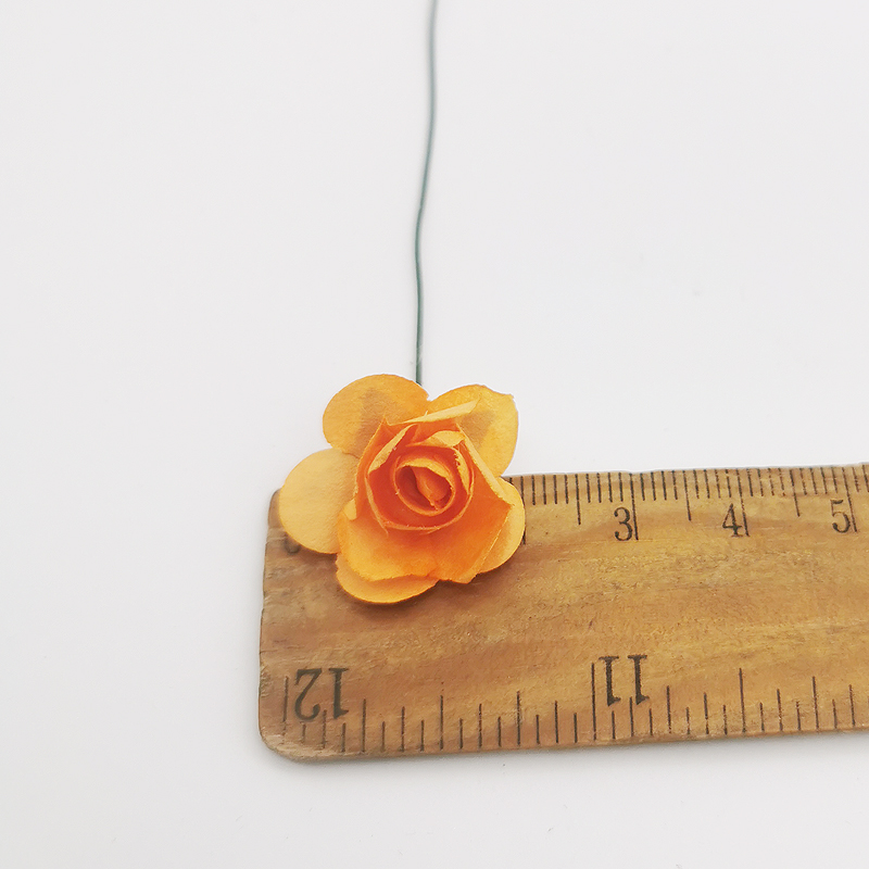 12pcs Mini Flower Head Artificial Paper Flowers Rose Used For Wedding Party Craft Decoration 19 Color - 3