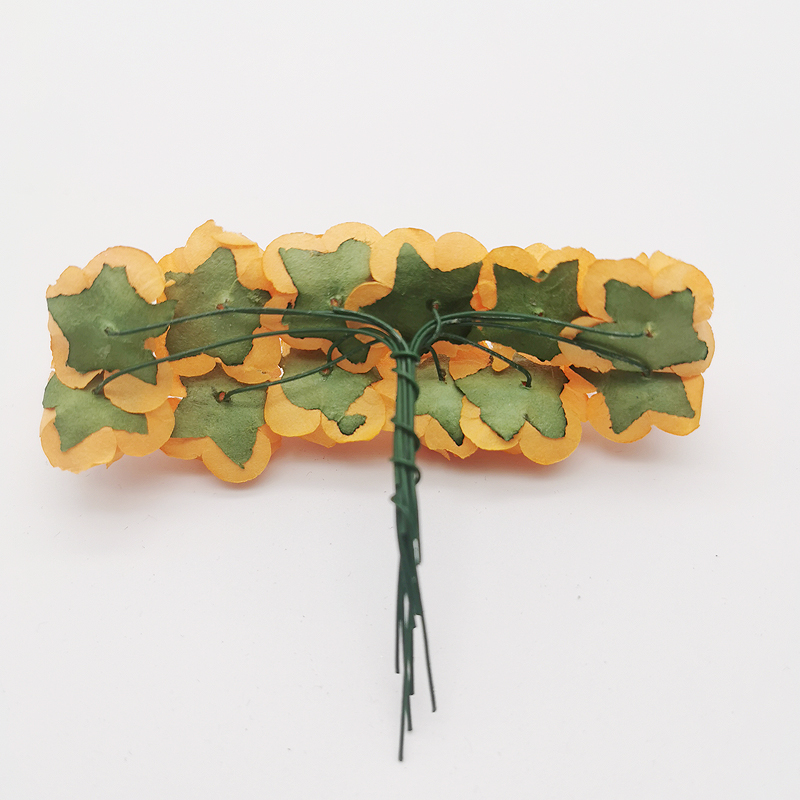 12pcs Mini Flower Head Artificial Paper Flowers Rose Used For Wedding Party Craft Decoration 19 Color - 2