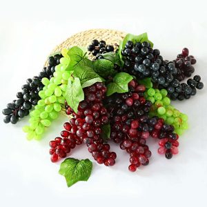 Artificial Fruit Grapes Plastic Fake Decorative Home Wedding Party Garden Decor Mini Simulation Shooting Props