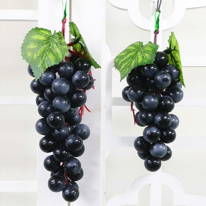 Realistic Artificial Grapes Decor Plastic Fake Fruit For Home Wedding Party Garden Miniature Simulation Photoshoot Props - 36