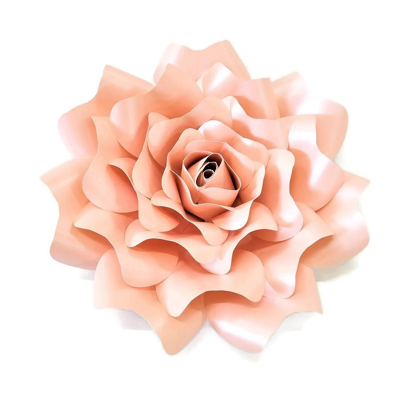 Large Giant Paper Roses Wedding Backdrop Decor Nursery Wall Art Fleur Artificielle Mariage Rosa Boda Flore - 7