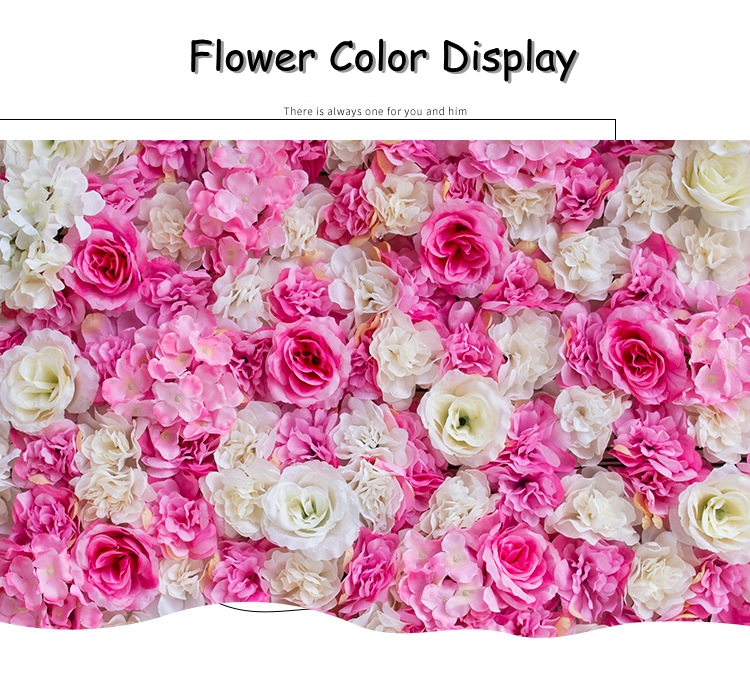 40x60cm Luxury Silk Rose Flower Wall Panel Artificial Floral Backdrop For Wedding Event Decoration - 4