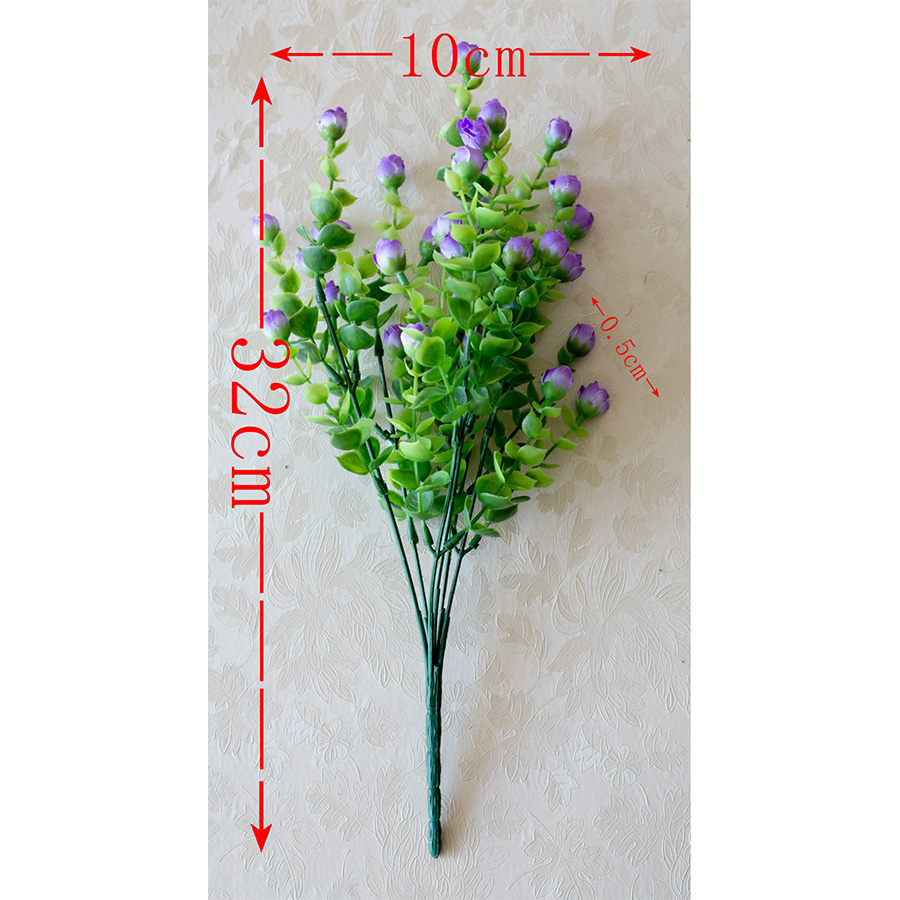 Outdoor Garden Decor 30head Mini Silk Artificial Rose Flowers With Fake Plastic Leaves Ideal For White Fence Wall Decoration - 6