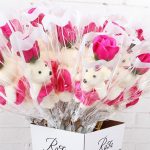 Valentines Day Gift 1 Bunch Cute Rose Teddy Bear Flower Bouquet Soap Artificial Wedding Birthday Mother's - 2