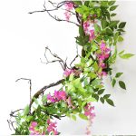 7ft 2m Flower String Artificial Wisteria Vine Garland Plants Foliage Outdoor Home Trailing Fake Hanging Wall Decor - 4