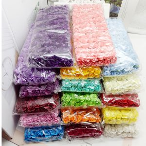 144pcs Mini Flower Head Artificial Paper Flowers Rose Used For Wedding Party Craft Decoration 19 Colors