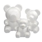 1pc 15cm 20cm 30cm Pearl Foam Rose Bear Mold Diy For Gift Polystyrene Styrofoam Ball Artificial Flower - 2