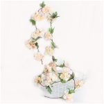 230cm Silk Sakura Cherry Blossom Vine Lvy Wedding Arch Decoration Layout Home Party Rattan Wall Hanging Garland Wreath Slingers - 5