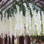 Luyue 12pcs Lot Wedding Decor Artificial Silk Wisteria Flower Vines Hanging Rattan Bride Flowers Garland For Home Garden Hotel - 4