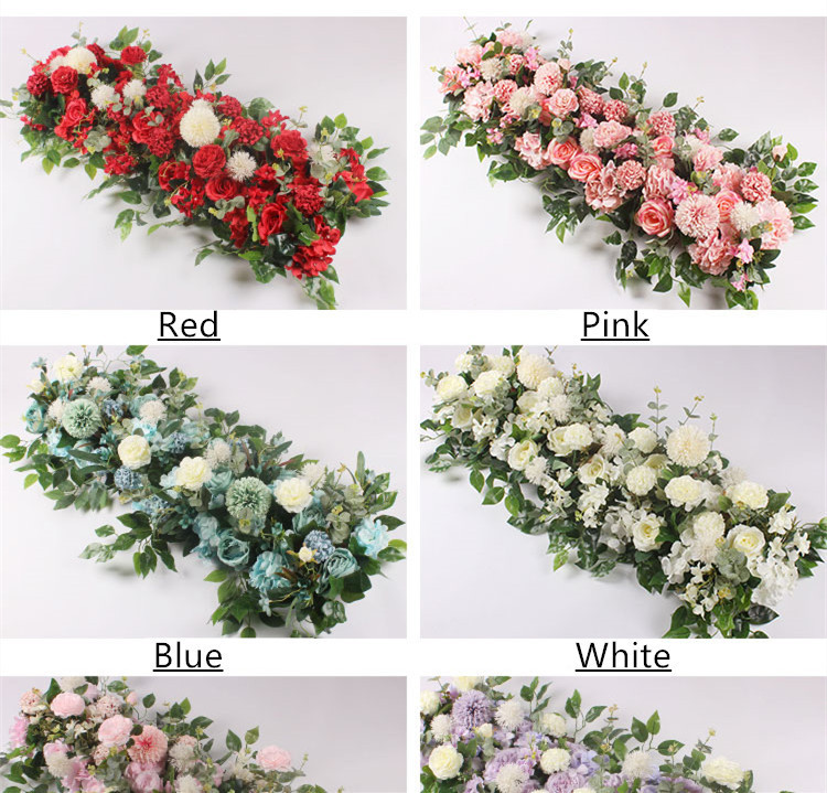 50x100cm Diy Silk Rose Peony Wedding Flower Wall Artificial Decor Iron Arch Backdrop Arrangement Kit - 3