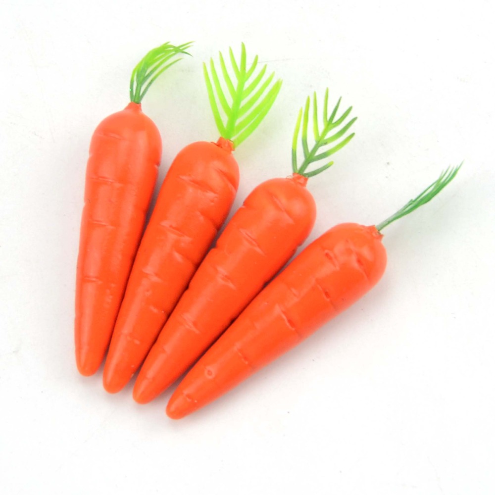 10pack Miniature Artificial Carrot Decorations Plastic Ideal For Weddings Floral Arrangements And Vegetable Simulations - 3