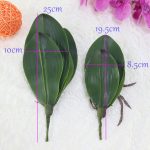 Hvayi1pcs Real Touch Phalaenopsis Leaf Artificial Plant Diy Wedding Decorative Flowers Auxiliary Flower Home Decor Orchid Leaves - 6